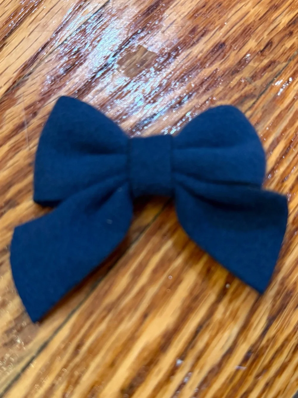 Kids Navy Bow Hair Clip - Classic Navy Bow